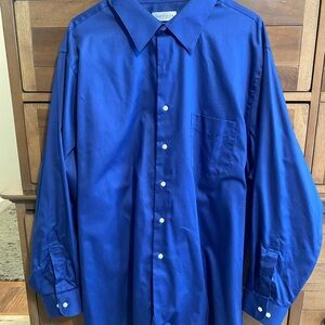 Van Heusen Royal Blue Dress Shirt, size XX. Neck 18